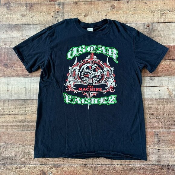 Oscar Valdez The Machine Boxing Men's Short Sleeve Grapic Tee T-shirt Black -L - Picture 1 of 8
